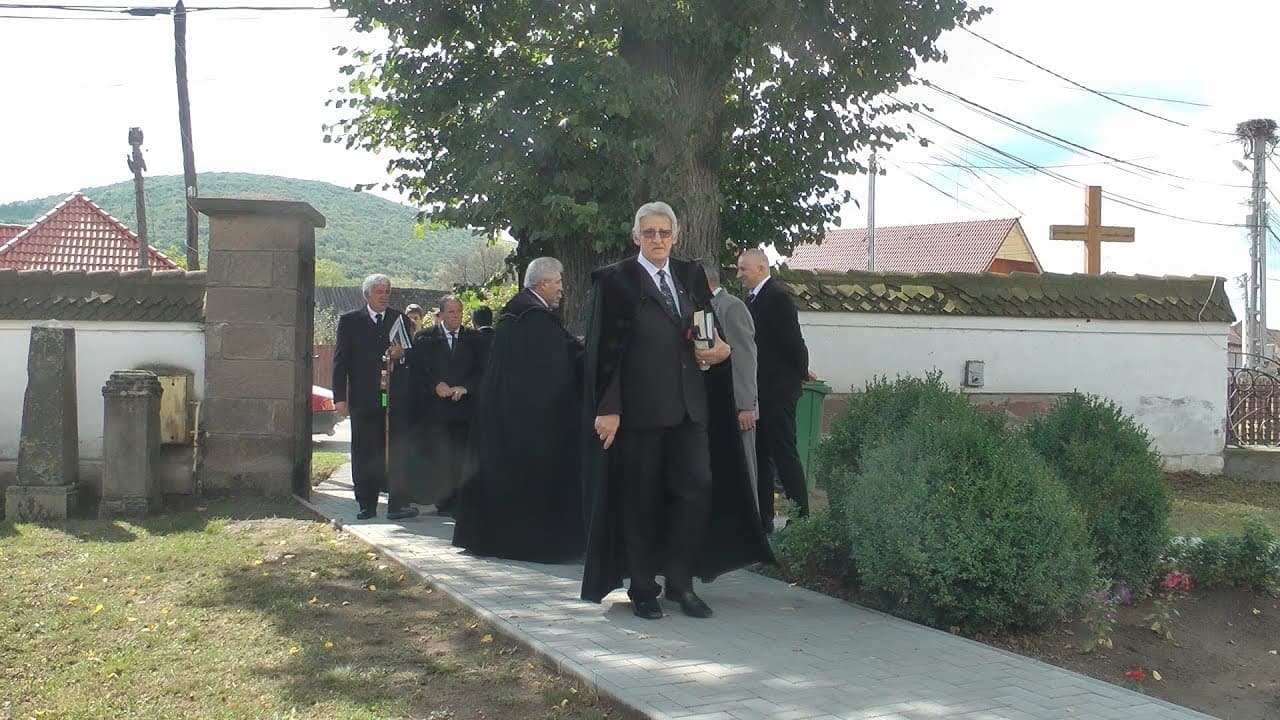 Székely Lajos, bibarcfalvi lelkész kibúcsúzó istentisztelete.