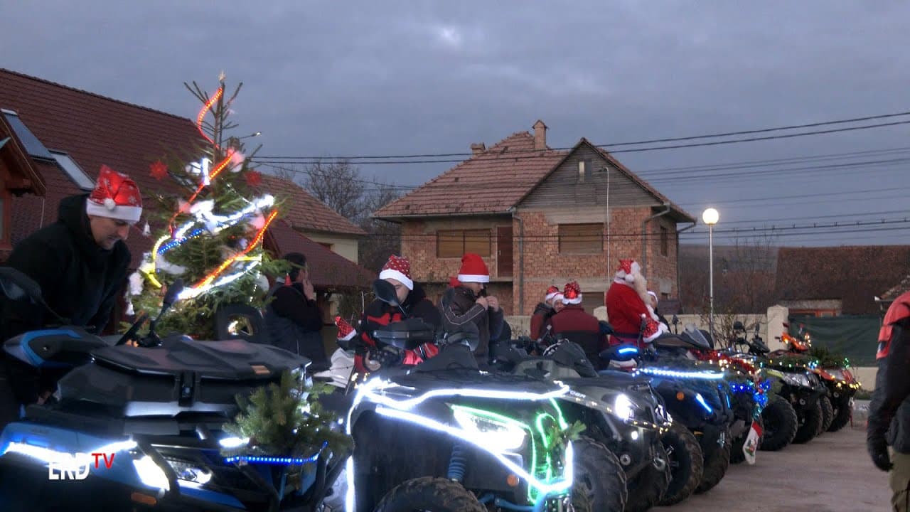 Motoros Mikulás felvonulás és ajándékozás Vargyason.